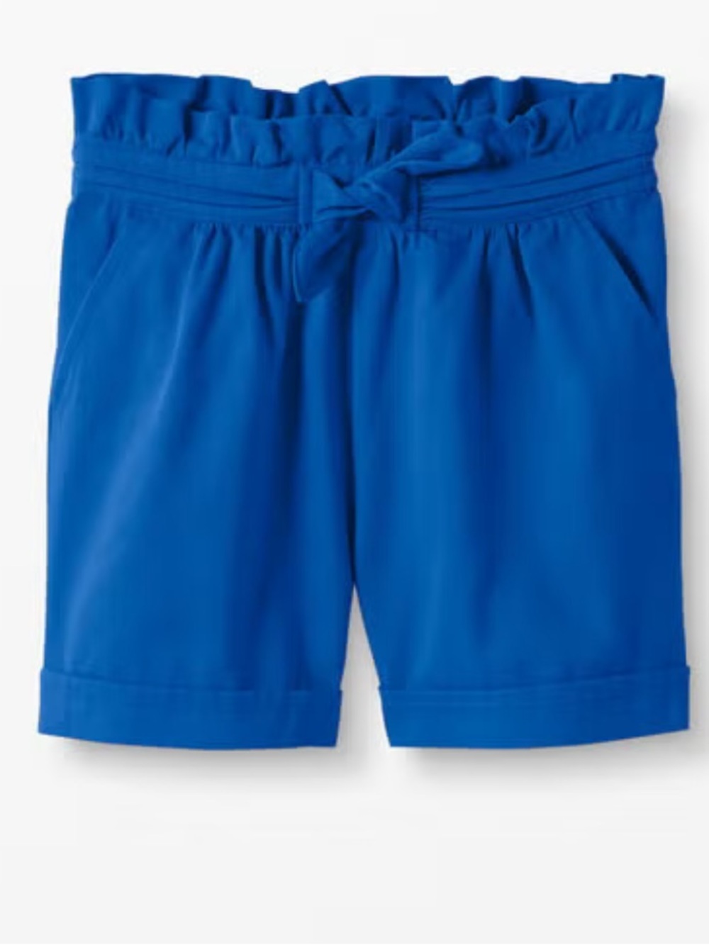 Hanna Andersson Royal Blue Paperbag Waist Shorts